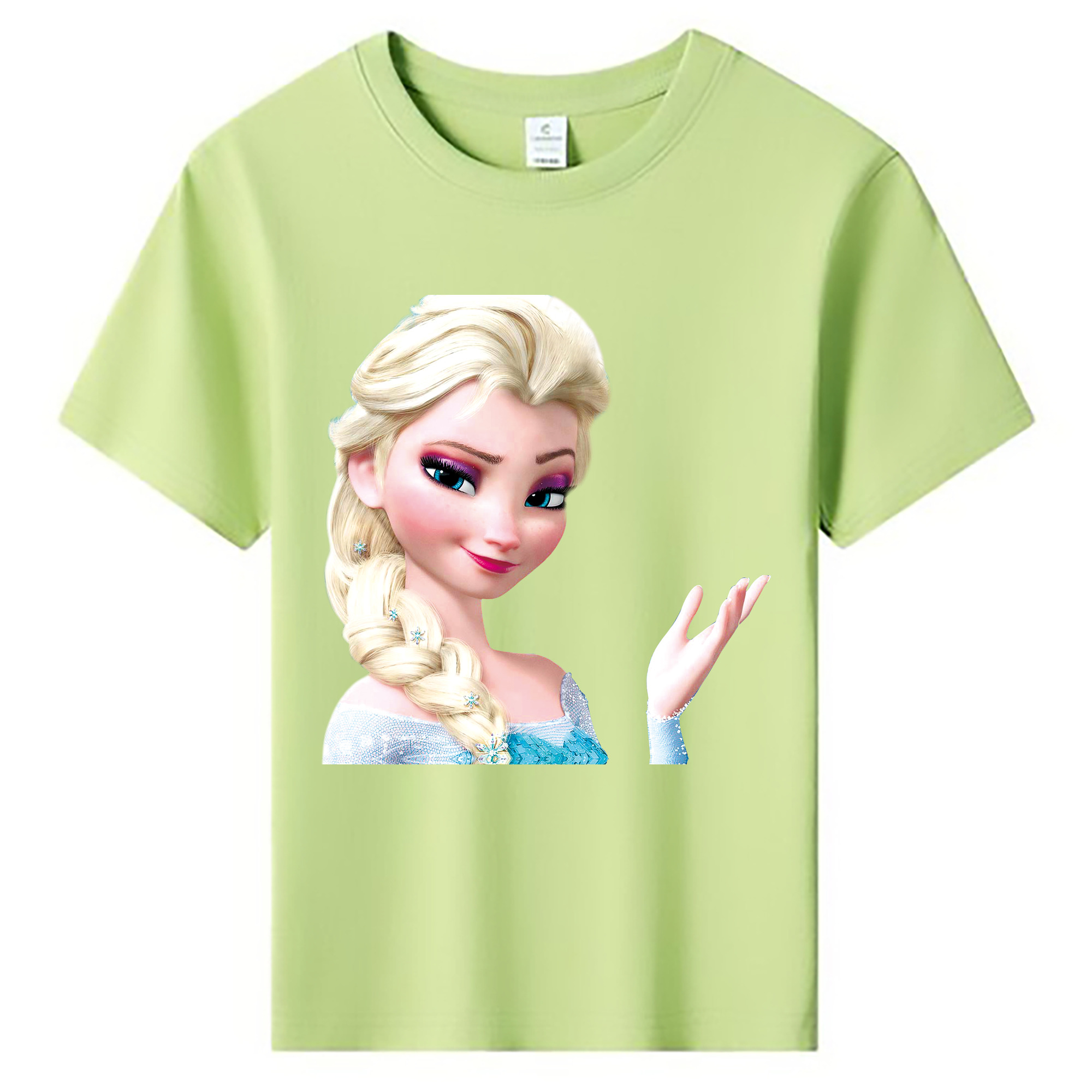 （画像用） アナと雪の女王 アンナ エルサ Frozen Anna Elsa 綿100％キッズTシャツ（フロントプリント）